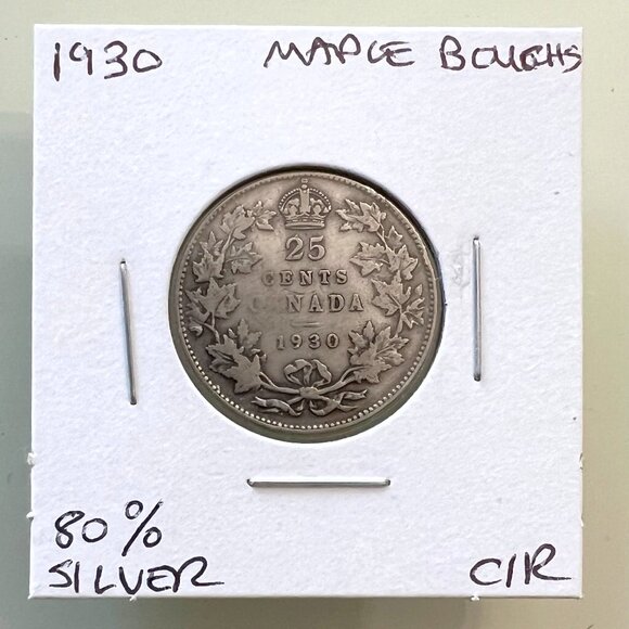 1929, 1930, 1931 & 1932 Canada Silver 4 x 25¢ Coins! - Picture 5 of 13